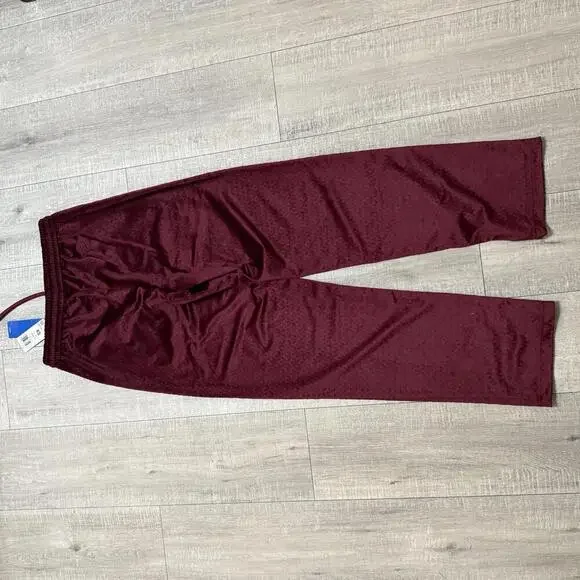 Adidas Originals Monogram Velour Track Trefoil Pants Shadow Red IX6735 Size XS